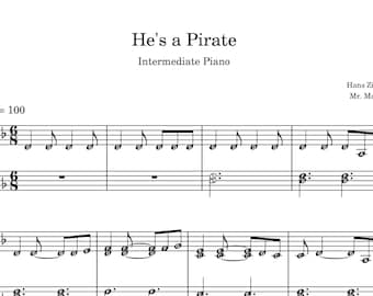 He&#39;s A Pirate - Intermediate Piano