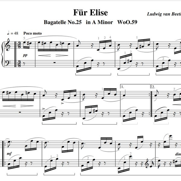 Fur Elise Etsy