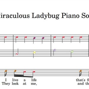 Miraculous Ladybug pour piano solo