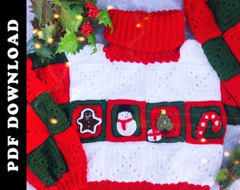 Schema per maglione natalizio all'uncinetto PDF / Natale, Inverno