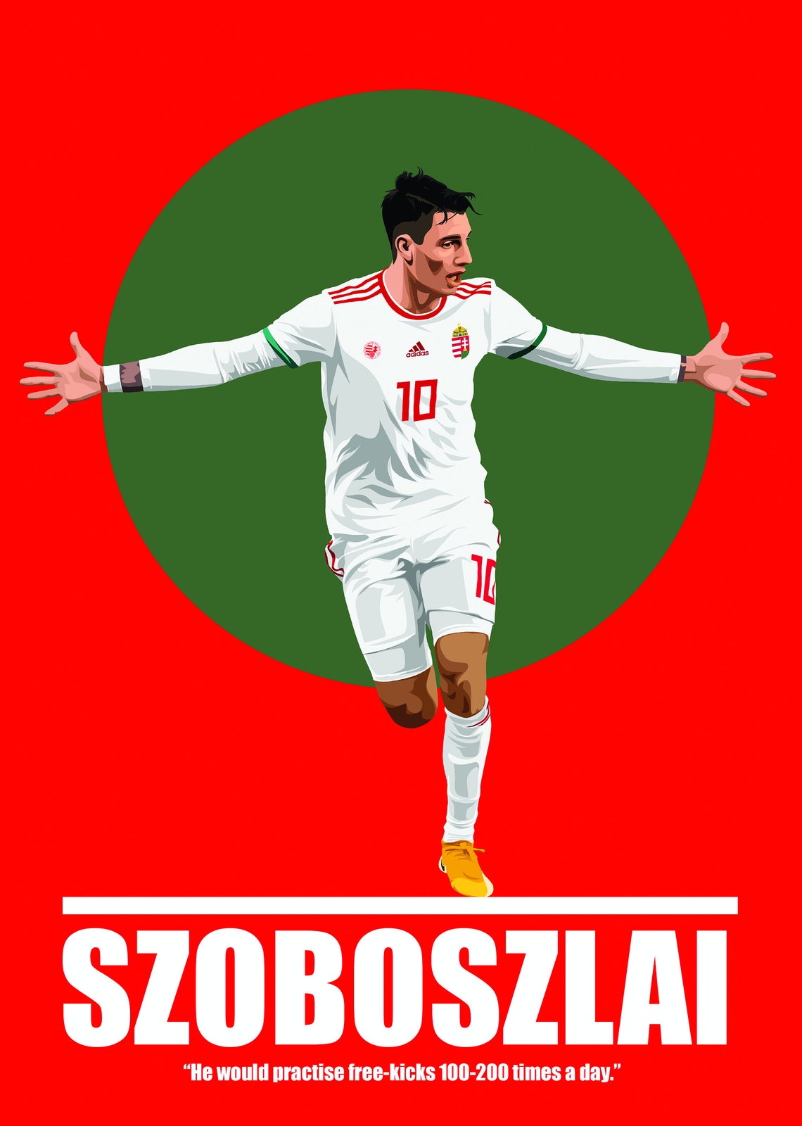 Dominik Szoboszlai RB Leipzig and Hungary Football Print | Etsy