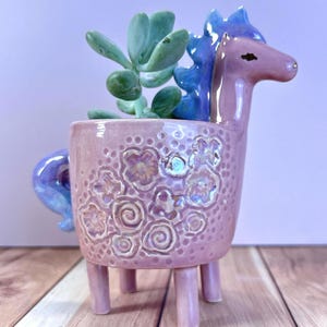Whimsical Horse Planter Ceramic Succulent Planter Cute Animal Planter Small Cactus Pot Gift for Horse Lover Unique Handmade Pot