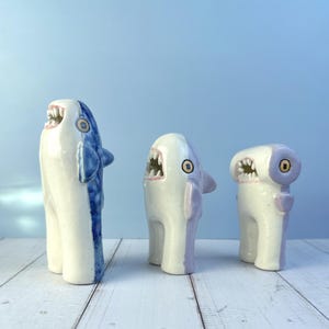Keramik Hai Dekor, Hai Figuren-Set, Hai-Liebhaber, Keramik Hai Skulptur, Hai Dekor