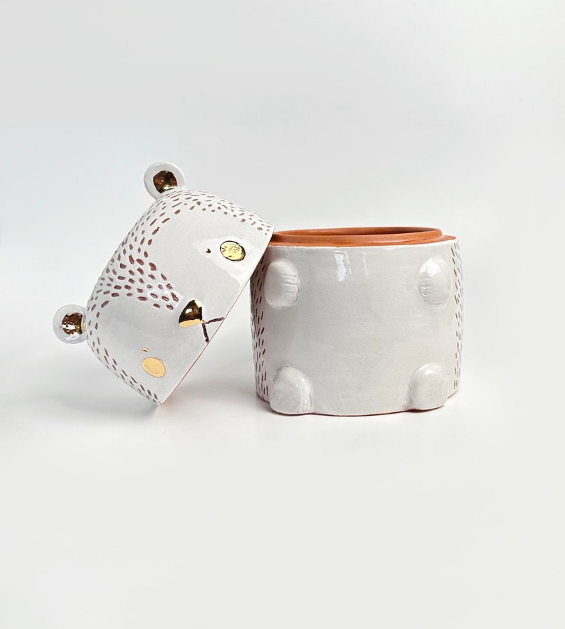 Animal Ceramic Jar Ceramic Canister Cookie Jar Cute Ceramic Etsy
