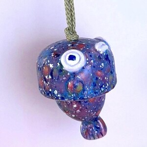 Baby Face Fish Hanging Ornament – Handmade Ceramic Art, Articulated Tiny Sculpture, Whimsical Garden Decor, Small Wind Chime image 4