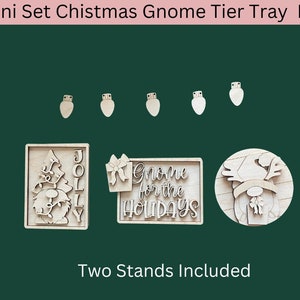 Christmas Gnome Tier Tray Set Quick and Easy