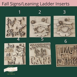 Fall Leaning Ladder Inserts(set of 3), Ladder Tier Decor, Tiered Tray Decor, Paint Kit, Interchangeable Leaning Ladder DIY Kit,
