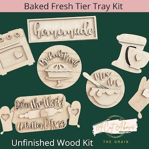 Bakery Tiered Tray set - DIY Unfinished wood blanks