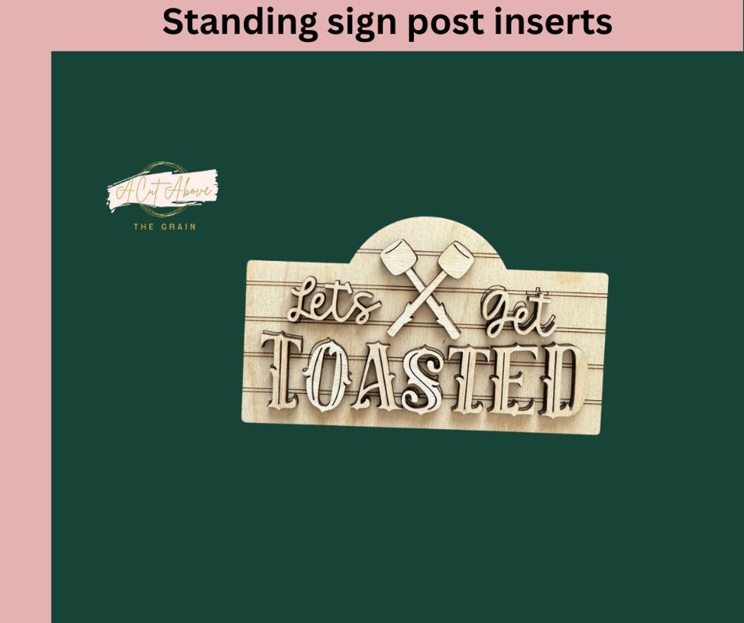 S'more Sign / Lets Get Toasted DIY Interchangeable Sign - Drop in Frame ...