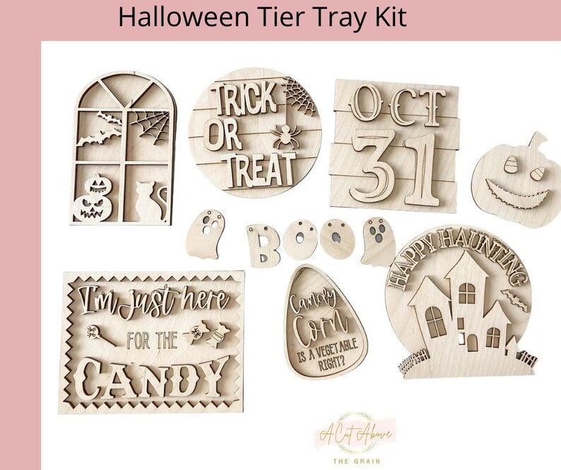 Halloween Tier Tray Halloween Signs image 2