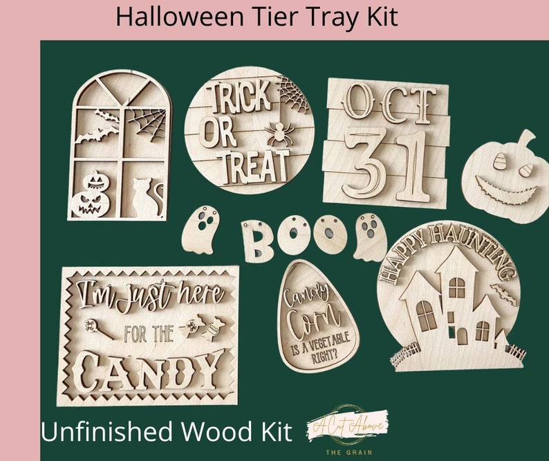 Halloween Tier Tray Halloween Signs image 1
