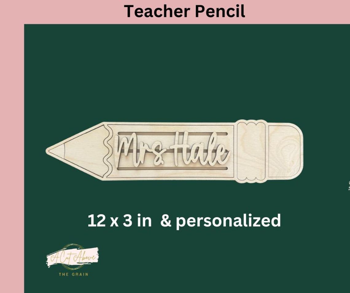 Personalized Wooden Pencil Sign – Teacher Gift, Classroom Decor - Etsy