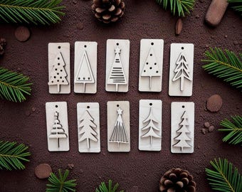 DIY Christmas Tree Ornaments - Pack of 10 (#1)  Unpainted Paint Party - Family Craft