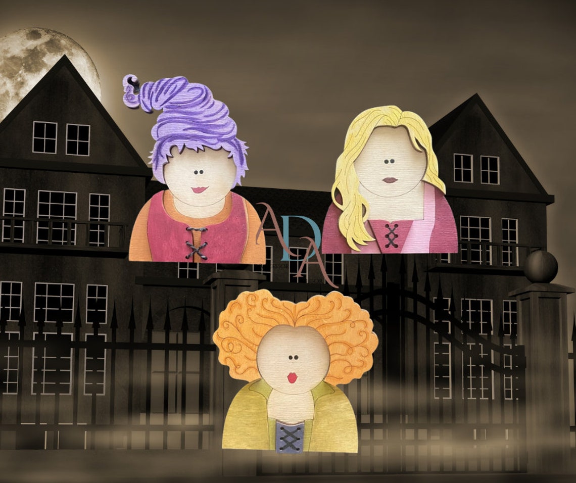Hocus Pocus Sanderson Sisters DIY Wood Kit | Halloween Wood Blanks ...