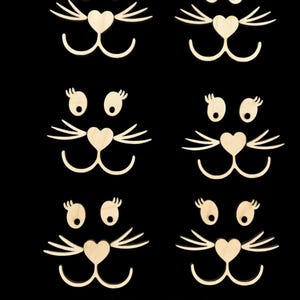 Wood Bunny Face Cutout for 2x4 | Unfinished Easter Bunny Wood Blank | Spring DIY Farmhouse Shelf Sitter Tiered Tray Decor Craft