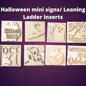Halloween Leaning Ladder Inserts(set of 3), Ladder Tier Decor, Tiered Tray Decor, Paint Kit, Interchangeable Leaning Ladder DIY Kit,