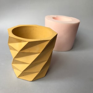 Silicone Planter Mold &#39;Edge&#39; | Mould for Concrete Planter | Concrete Containers |  Concrete Pot | Handmade Crafts Mold | Plant pot design