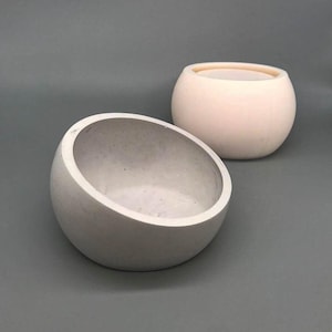 Half Sphere Silicone Mold: Candle Holder, Wax Pitcher, Concrete Crafts