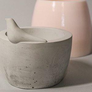 Bird Silicone Mold: Concrete Candle Holder, Wax Container (10x6.3cm)