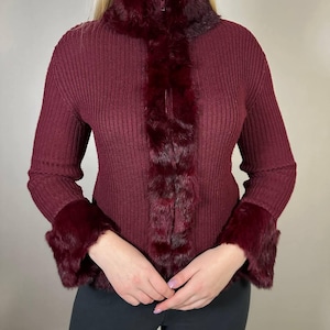 Rabbit Fur Cardigan - Etsy