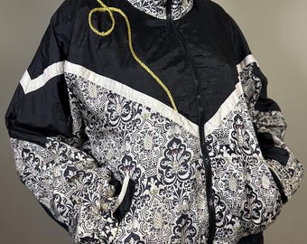 Kuma Sport Unisex Vintage Windbreaker Zip Up Oversize Rain Jacket Retro Sportwear Outerwear