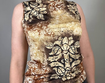 Asiatisk stil topp orientalisk t-shirt figurnära höghalsad skjorta Y2K