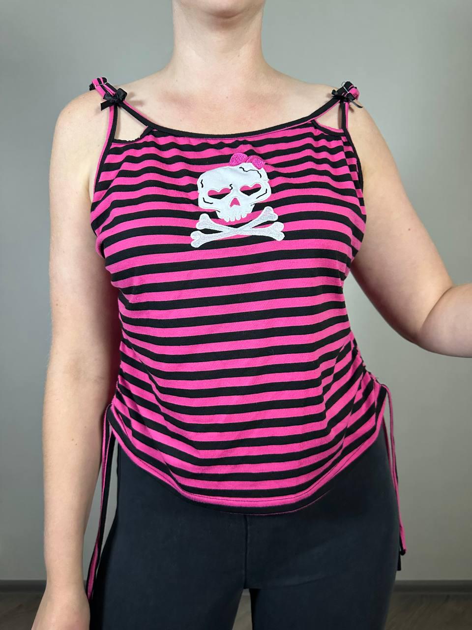 注目ショップ Striped Skull y2k camisole top tank skull L.G.B. 00s