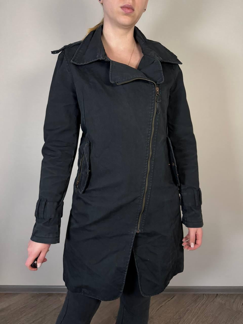 Gsus Sindusties Black Asymmetrical Zip Coat Fitted Jacket Gsus Sindusties Black Asymmetrical Zip Coat Fitted Jacket
