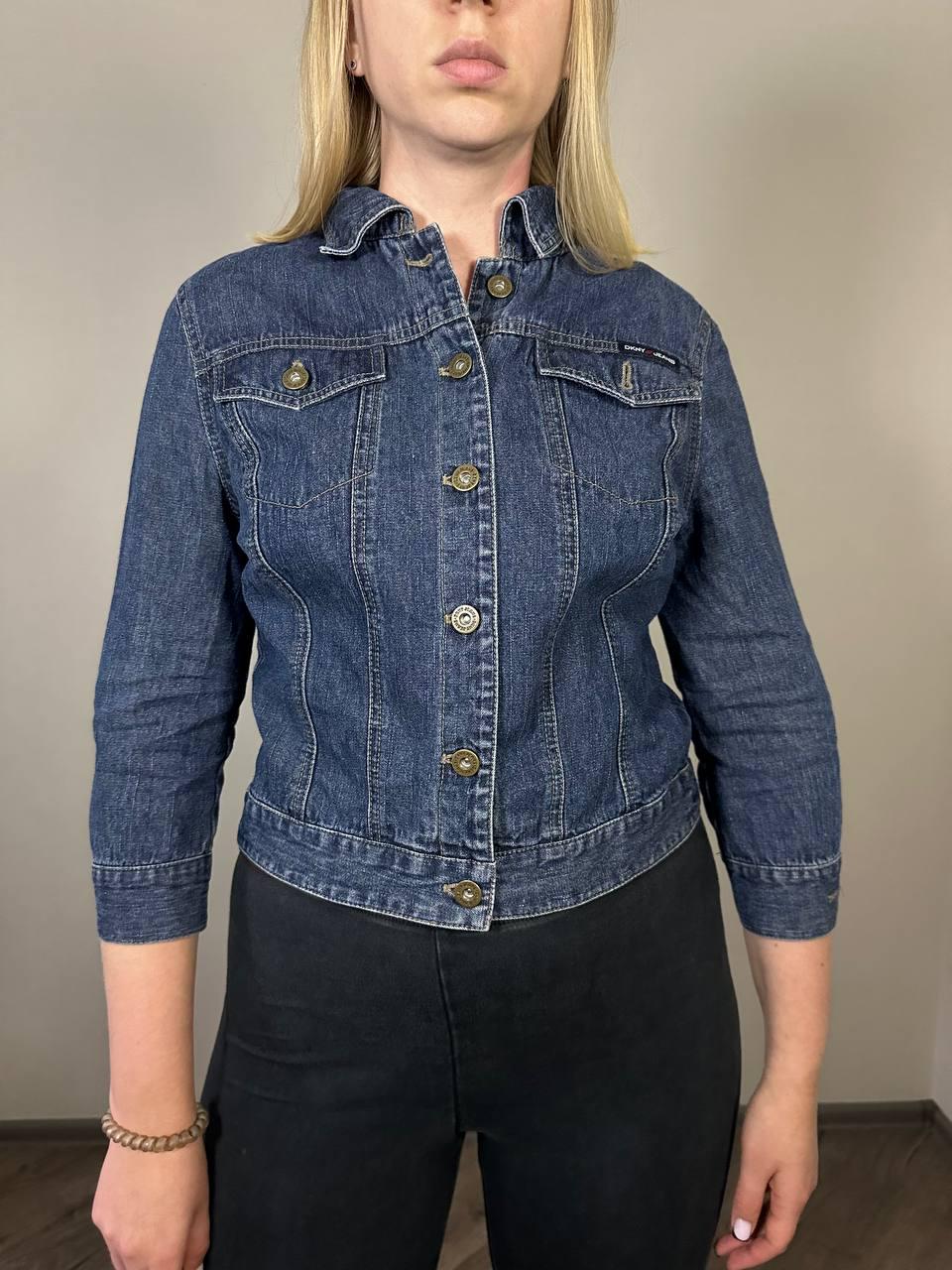 DKNY JEANS ダナキャラン【L】デニムファーコート y2k DKNY JEANS Denim Jacket - Y2K Denim - 00s Denim On Denim - Fall