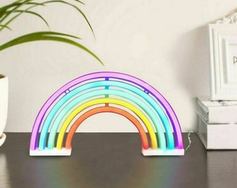 Rainbow Neon Light Sign Lamp Marquee Battery or USB Operated Table Led Ligths Rainbow Neon Light Sign Lamp Marquee Battery or USB Operated Table Led Ligths
