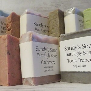 Butt Ugly Soap, Small Batch, Hot Processed, Organic Oils and Butters, All Natural, Rustic, 4 oz bar