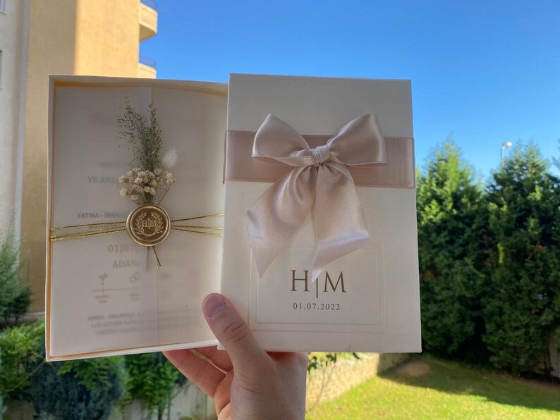 Wedding Invitation Box. Acrylic Invitation With Box. Etsy