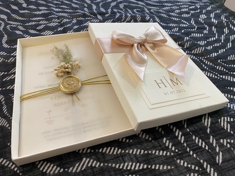 Wedding Invitation Box. Acrylic Invitation With Box. Etsy