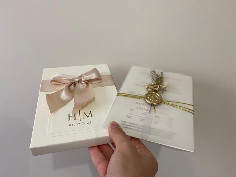 Wedding Invitation Box. Acrylic Invitation With Box. Etsy