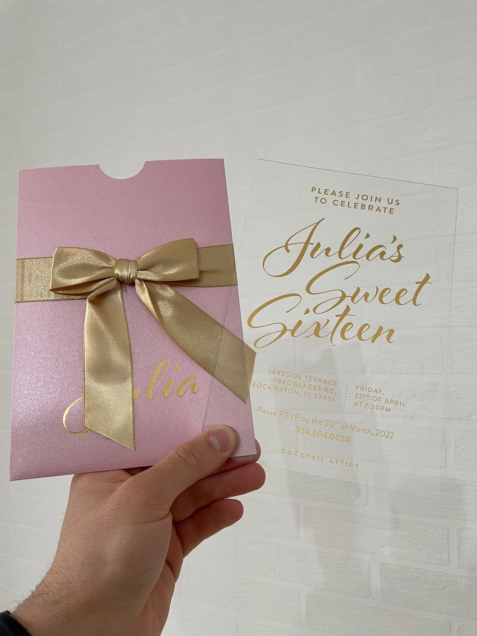 Acrylic Birthday Invitation. Acrylic Invitation Rose Etsy