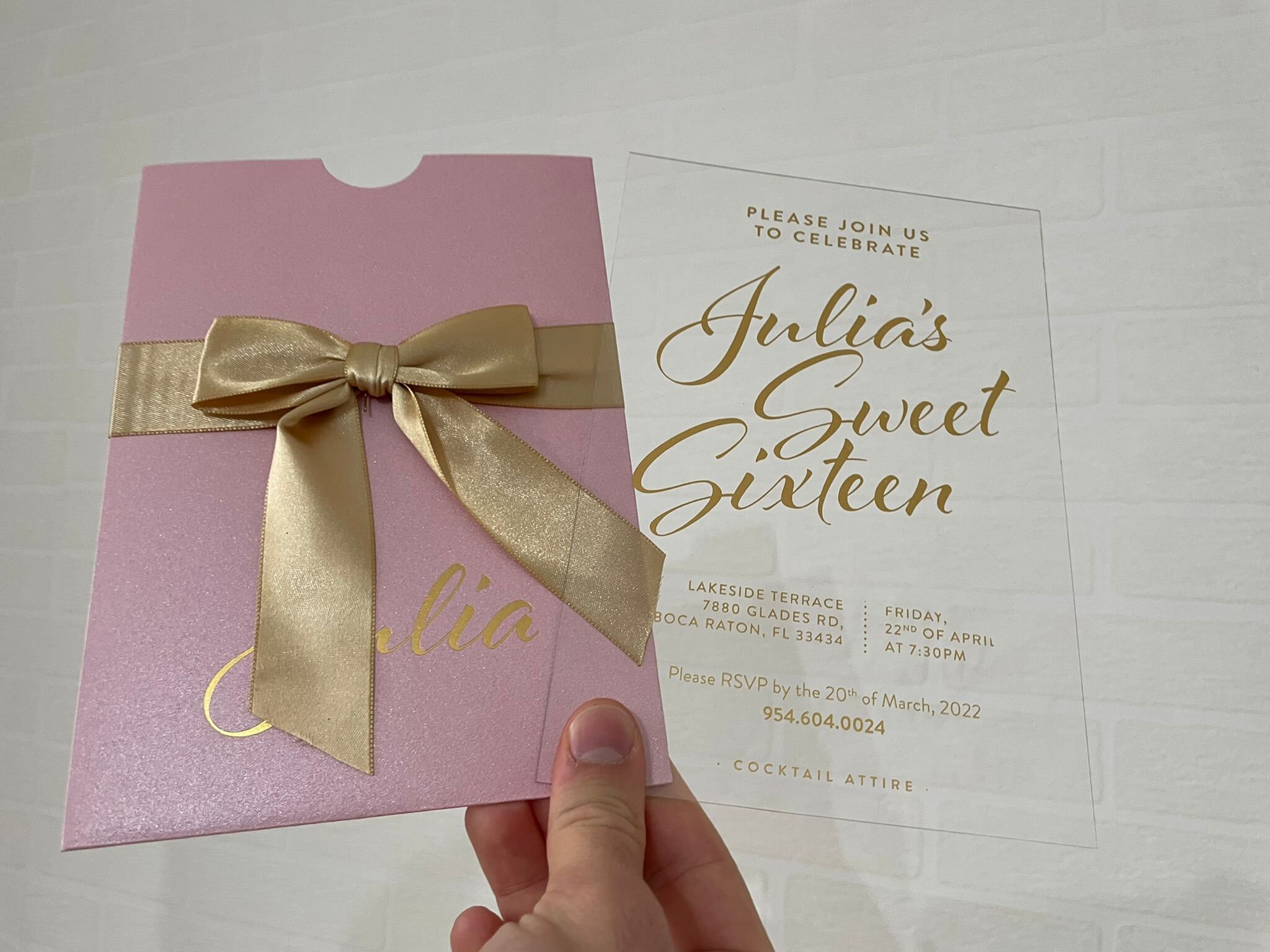 Acrylic Birthday Invitation. Acrylic Invitation Rose Etsy