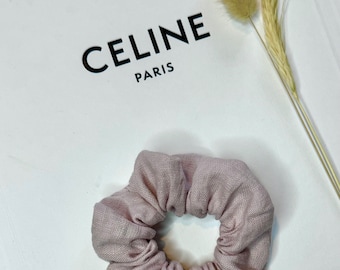 Weiches Leinen Musselin Scrunchie, Leinen Haargummi, 90ies, Altrose Leinen, Geschenk für sie, Geschenk Brautjungfer, Bride