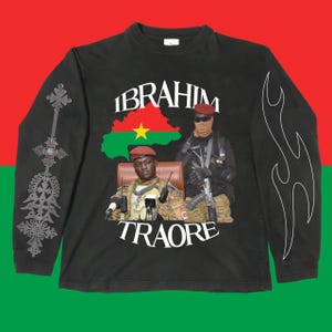Ibrahim Traore Burkina Faso Tribute Long Sleeve Shirt