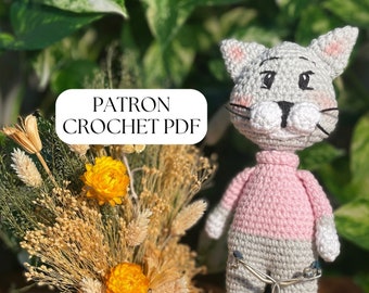 Patroon - Amigurumi gehaakte kat