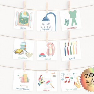 Routine Cards, Chore Chart, Perpetual Calendar, Kids Routine Chart, Daily Rhythm, Kids Morning Routine, Bedtime Routine, Morning Checklist image 4