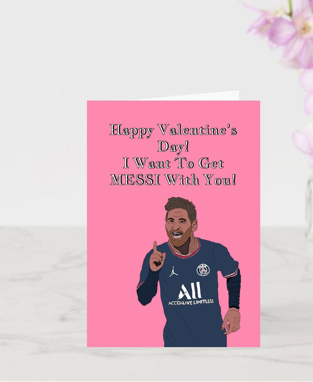 Lionel Messi Valentines Day Funny Football Card for Him - Etsy