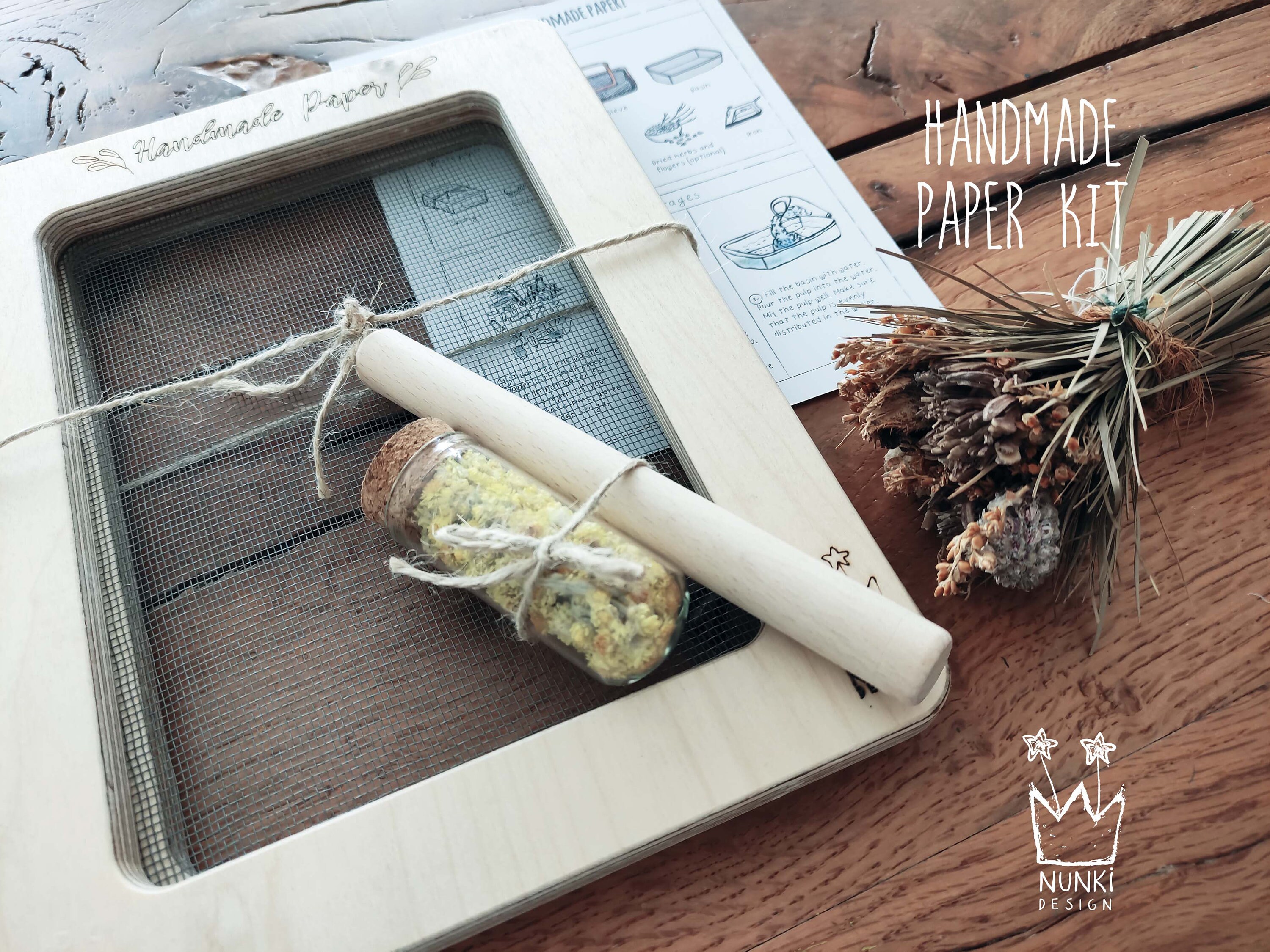 nunki-handmade-paper-diy-kit-hand-made-paper-eco-crafting-etsy