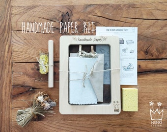 Nunki Handmade Paper DIY Kit, Hand made paper, Eco crafting, Papermaking kit,handmade paper kit, Eco gift, recycling paper, recreate paper