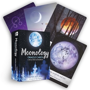 Lunology Cards and Guide: Connect with the Lunar Energy of Nyx Rowa, oracles and tarots in Spanish, oracle cards of the moon