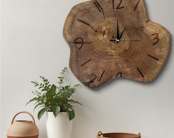 Wanduhr aus Holz | Wanduhr Modern | Moderne Wanduhren | Wanduhren Modern | Holz Wanduhr | Rustikale Wanduhr | Wanduhren Wohnzimmer