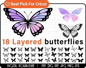 Free Free 55 Layered 3D Butterfly Svg Free SVG PNG EPS DXF File