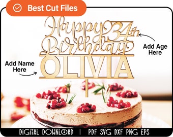 Download Cake Topper Svg Etsy