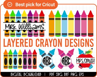 Download Crayon Monogram Svg Etsy