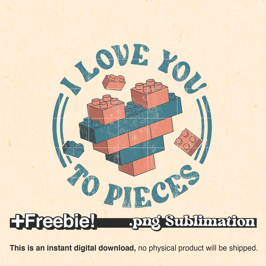 I Love You to Pieces Png, Boy Valentines Png, Love Blocks, Boys