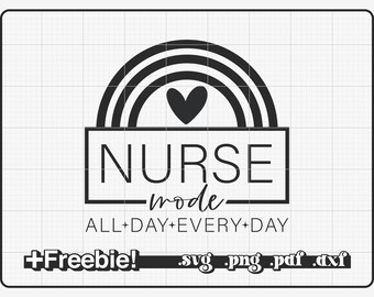 Nurse Svg, Nurse Mode Svg, Rainbow Nurse Shirt, rn svg, nurse png, nursing svg, nurse life svg, registered nurse, school nurse svg,